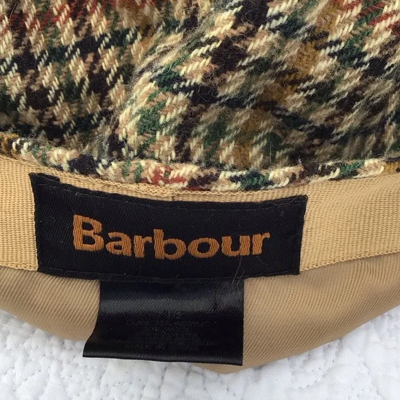 Barbour Multicolor Wool Tweed Men’s Cap 7 1/2 - Picture 2 of 11